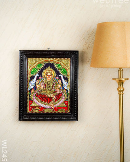 Tanjore Painting - Gajalakshmi - Flat (Gold Foil) - 15x12 inch - WL2452 - Tanjore Painting