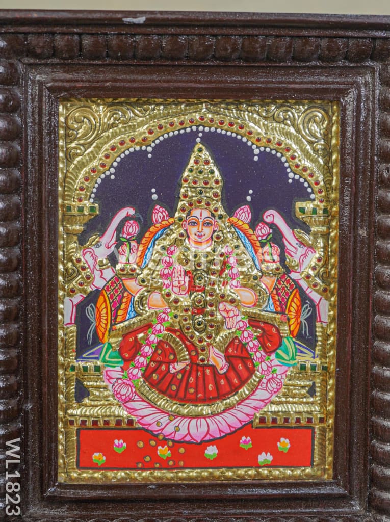 Tanjore Painting - Gaja Lakshmi (10X8) Wl1823