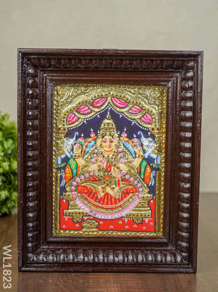 Tanjore Painting - Gaja Lakshmi (10X8) Wl1823