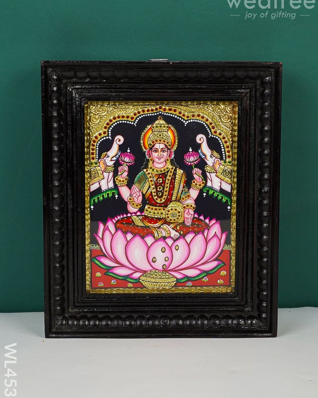 Tanjore Painting - Aishwarya Lakshmi Flat (Gold Foil) 10 X 8 Inch Wl4535