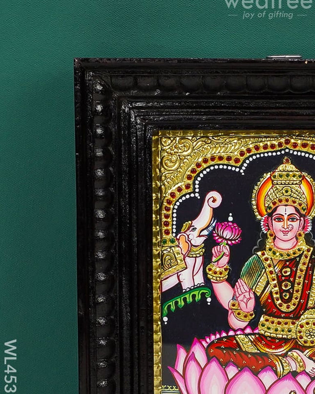 Tanjore Painting - Aishwarya Lakshmi Flat (Gold Foil) 10 X 8 Inch Wl4535