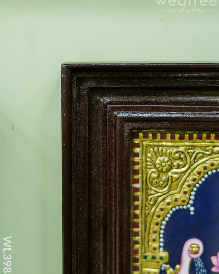 Tanjore Painting - Thamarai Galajalskhmi 12 X 10 Inch Flat [Gold Foil] Wl3981