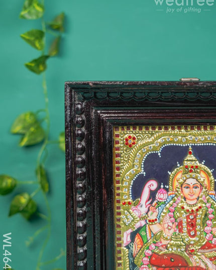 Tanjore Painting - Gajalakshmi (Semi Embossed) 10 X 8 Inch Wl4640