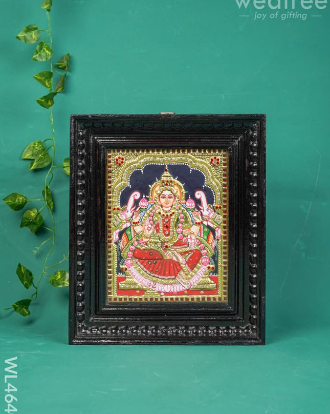 Tanjore Painting - Gajalakshmi (Semi Embossed) 10 X 8 Inch Wl4640