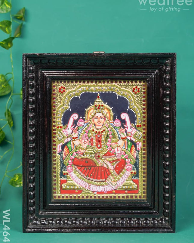 Tanjore Painting - Gajalakshmi (Semi Embossed) 10 X 8 Inch Wl4640