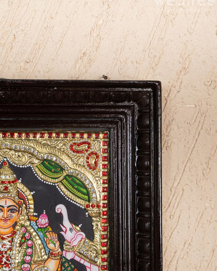 Tanjore Painting - Gajalakshmi - Semi Embossed - 12x10 inch - WL5239 - Tanjore Painting