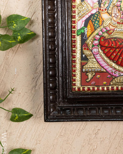 Tanjore Painting - Gajalakshmi - Semi Embossed - 12x10 inch - WL5239 - Tanjore Painting