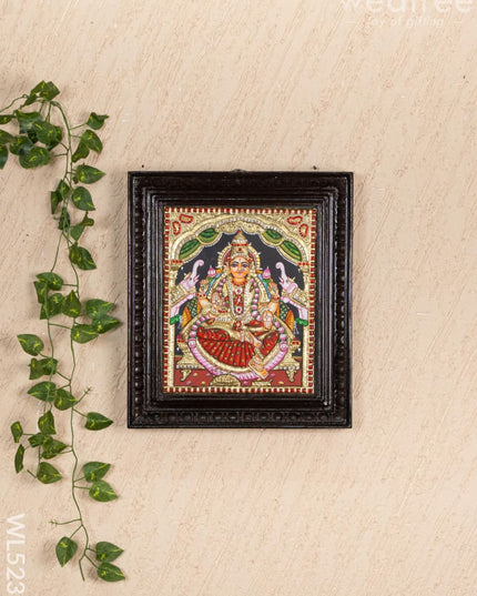 Tanjore Painting - Gajalakshmi - Semi Embossed - 12x10 inch - WL5239 - Tanjore Painting