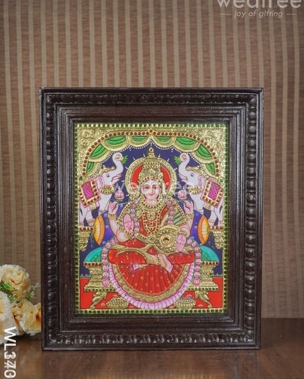Tanjore Painting - Gajalakshmi - Semi Embossed - 15x12 inch - WL1732 Tanjore Painting