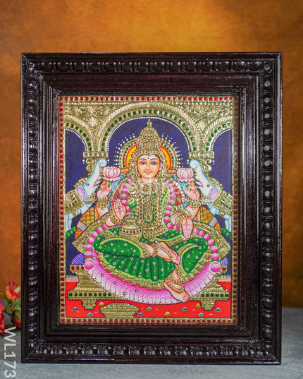Tanjore Painting (Semi Embossed) Gajalakshmi 15X12 - Wl1732