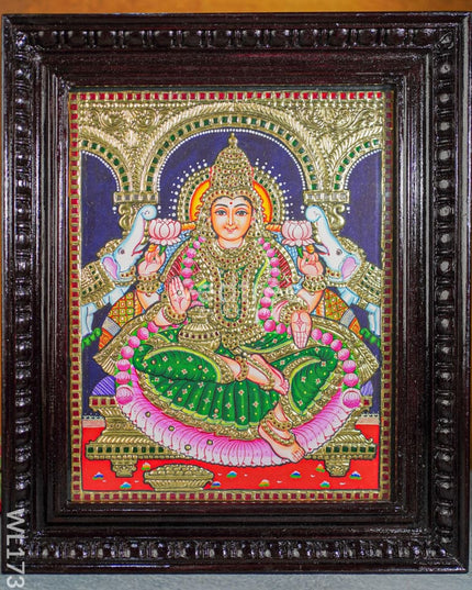 Tanjore Painting (Semi Embossed) Gajalakshmi 15X12 - Wl1732