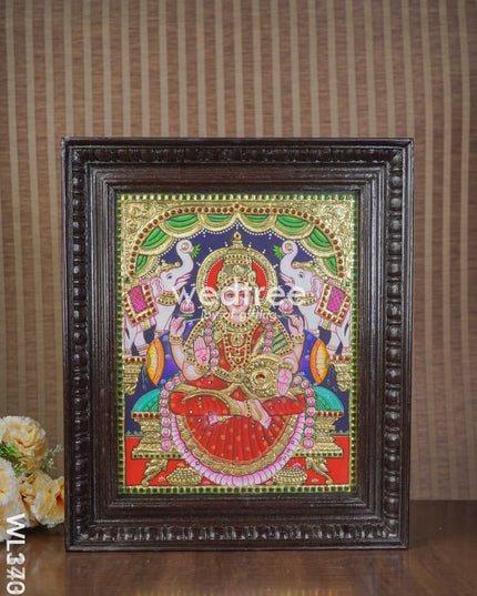Tanjore Painting - Gajalakshmi - Semi Embossed - 15x12 inch - WL1732 Tanjore Painting
