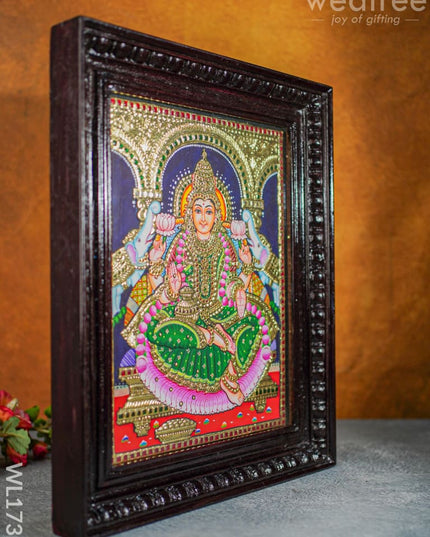 Tanjore Painting (Semi Embossed) Gajalakshmi 15X12 - Wl1732