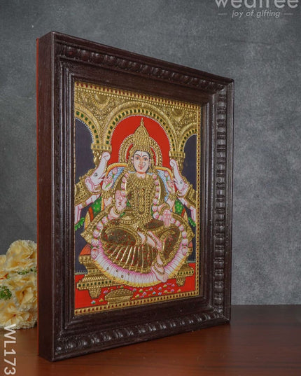 Tanjore Painting Semi Embossed Gajalakshmi 15X12 - Wl1732