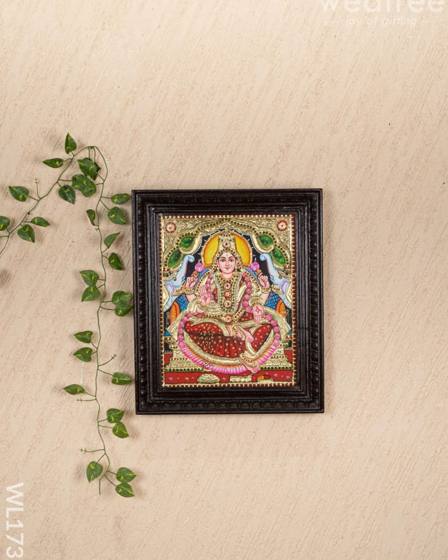 Tanjore Painting - Gajalakshmi - Semi Embossed - 15x12 inch - WL1732 - Tanjore Painting