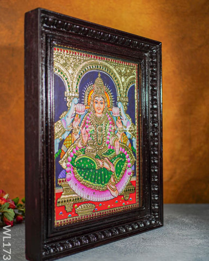 Tanjore Painting (Semi Embossed) Gajalakshmi 15X12 - Wl1732