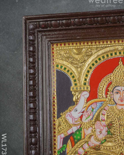 Tanjore Painting Semi Embossed Gajalakshmi 15X12 - Wl1732