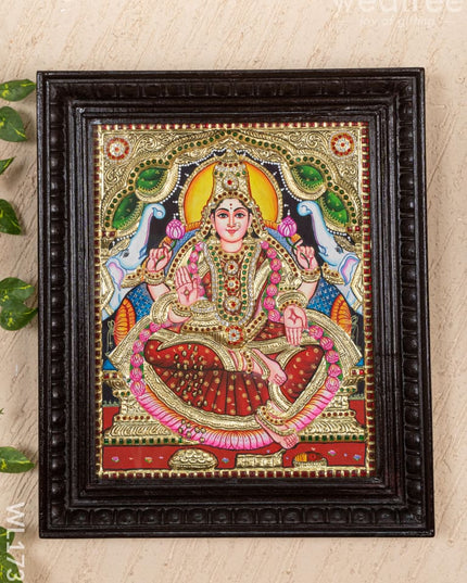 Tanjore Painting - Gajalakshmi - Semi Embossed - 15x12 inch - WL1732 - Tanjore Painting