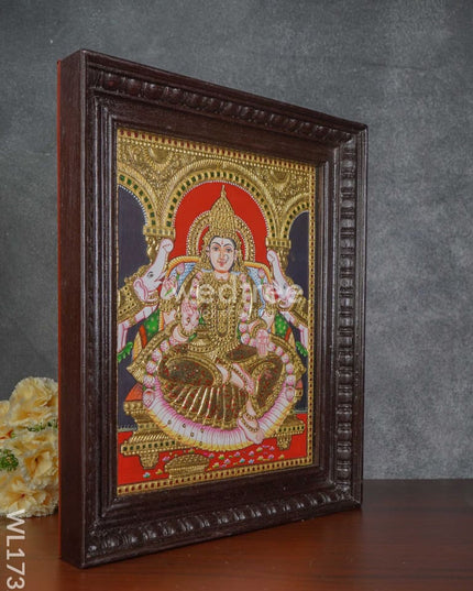 Tanjore Painting Semi Embossed Gajalakshmi 15X12 - Wl1732