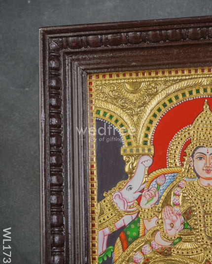 Tanjore Painting Semi Embossed Gajalakshmi 15X12 - Wl1732