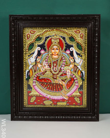 Tanjore Painting Gajalakshmi (Semi Embossed) - 15 X 12 Inch Wl3403