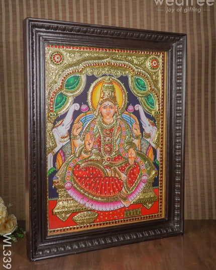 Tanjore Painting - Embossed Gajalakshmi 24 X 18 Inch Wl3391