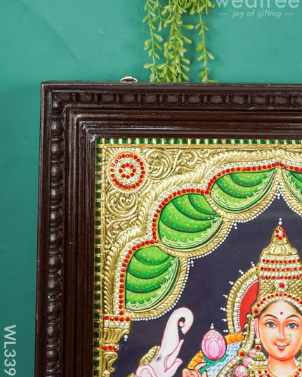 Tanjore Painting Gajalakshmi (Semi Embossed)- 24 X 18 Inch - Wl3391