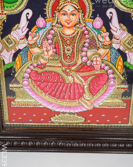 Tanjore Painting Gajalakshmi (Semi Embossed)- 24 X 18 Inch - Wl3391