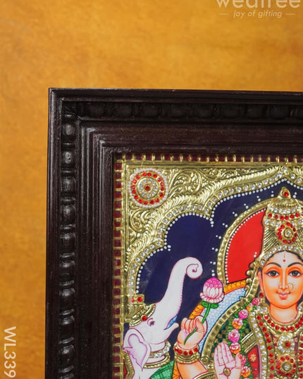 Tanjore Painting Gajalakshmi (Semi Embossed)- 24 X 18 Inch - Wl3391