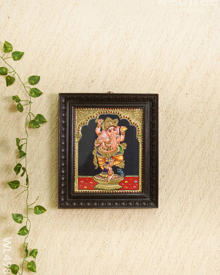 Tanjore Painting - Ganesha - Flat - 12*10 inch - WL4987 Tanjore Painting