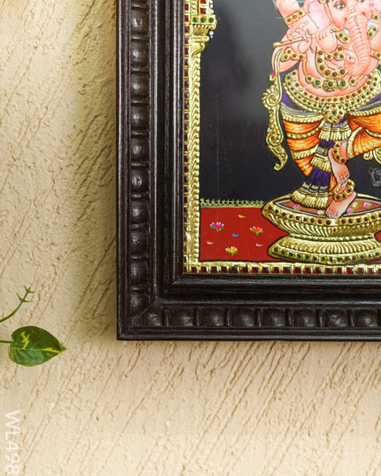 Tanjore Painting - Ganesha - Flat - 12*10 inch - WL4987 Tanjore Painting