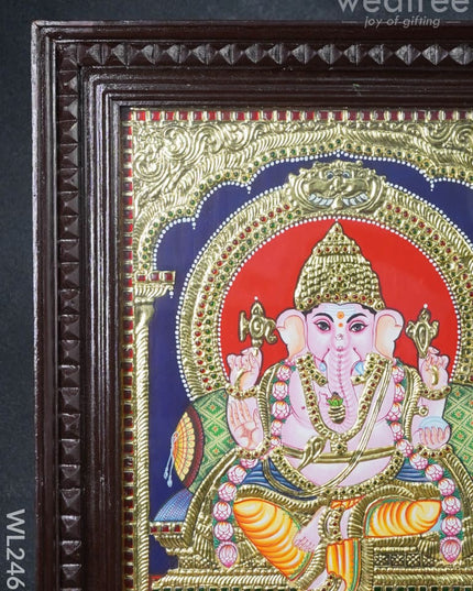 Tanjore Painting Ganesha - 14X18 Wl2465