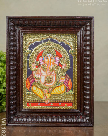 Tanjore Painting - Ganesha (10X8) Wl1821