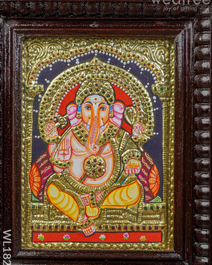 Tanjore Painting - Ganesha (10X8) Wl1821