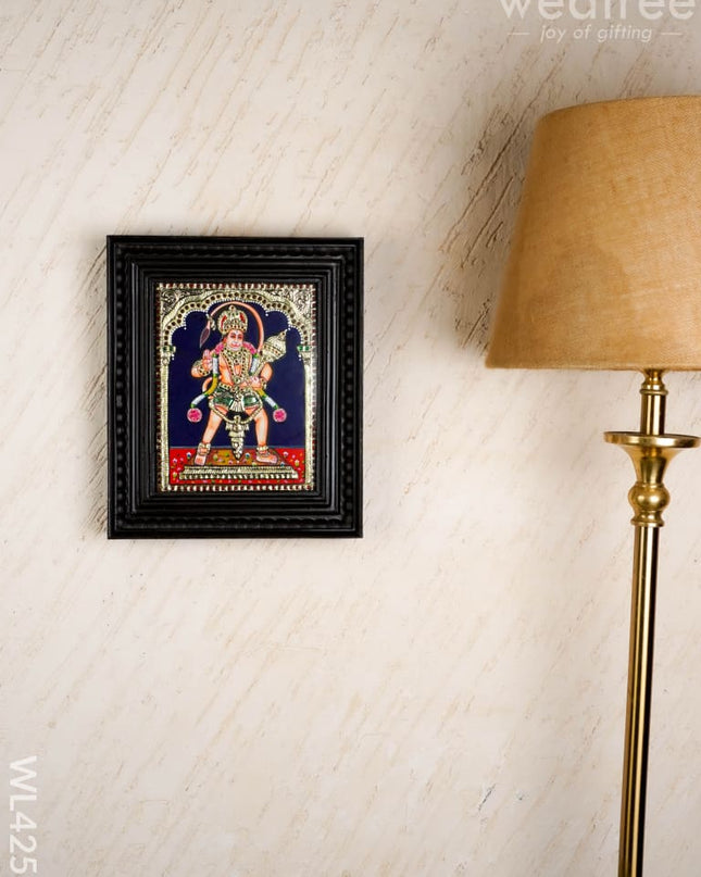 Tanjore Painting - Hanuman - Flat (Gold Foil) - 10x8 inch - WL4259 - Tanjore Painting