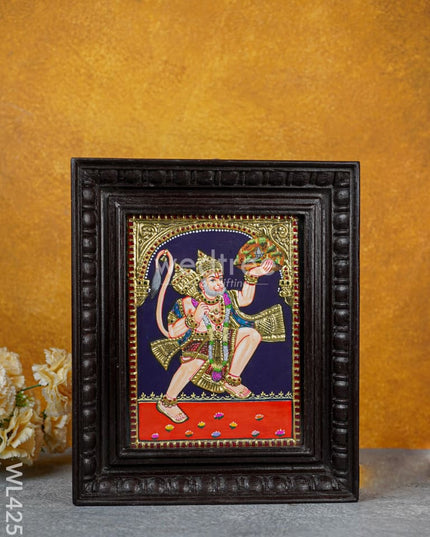 Tanjore Painting - Hanuman 10 X 8 Inch Flat [Gold Foil] Wl4259