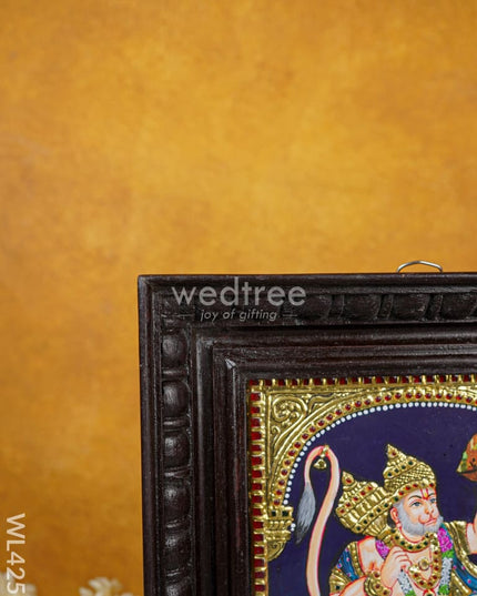 Tanjore Painting - Hanuman 10 X 8 Inch Flat [Gold Foil] Wl4259