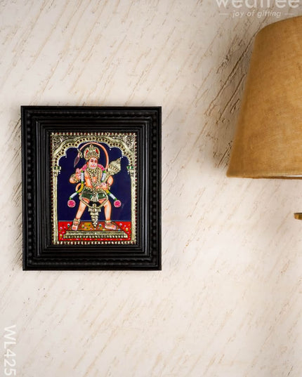 Tanjore Painting - Hanuman - Flat (Gold Foil) - 10x8 inch - WL4259 - Tanjore Painting