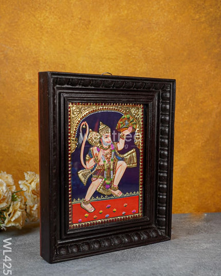 Tanjore Painting Hanuman - Flat (Gold Foil) 10X8 Inch Wl4259