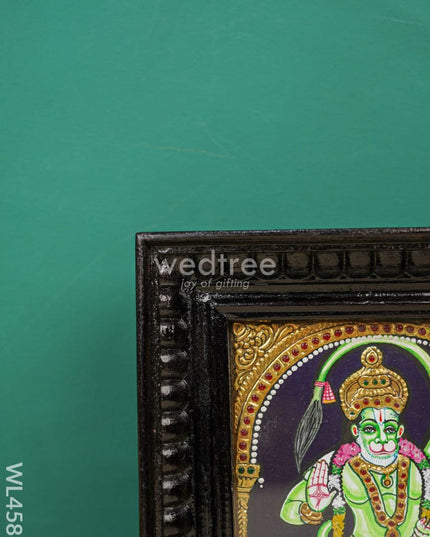 Tanjore Painting - Hanuman Flat (Gold Foil) 8 X 6 Inch Wl4586