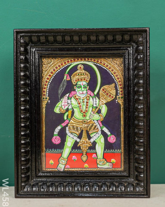 Tanjore Painting - Hanuman Flat (Gold Foil) 8 X 6 Inch Wl4586
