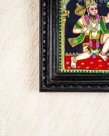 Tanjore Painting - Hanuman - Semi Embossed - 10x8 inch - WL5614 - Tanjore Painting