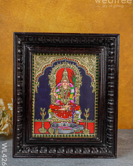 Tanjore Painting - Kamatchi 10 X 8 Inch Flat [Gold Foil] Wl4263