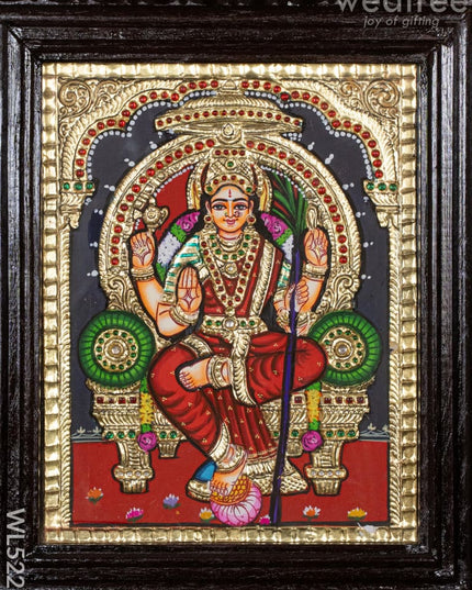 Tanjore Painting - Kamakshi - Flat (Gold Foil) - 10x8 inch - WL5226 - Tanjore Painting