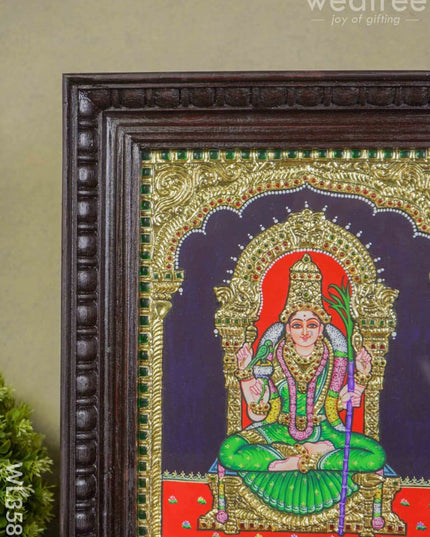 Tanjore Painting Kamakshi - 12 X 10 Wl3582