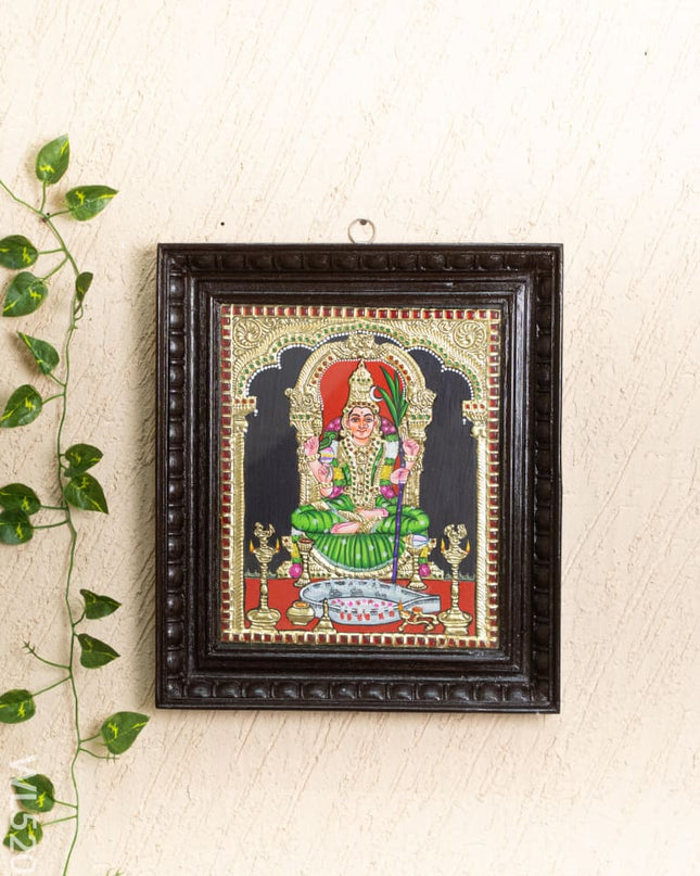 Tanjore Painting - Kamatchi - Flat (Gold Foil) - 12x10 inch - WL5205 - Tanjore Painting