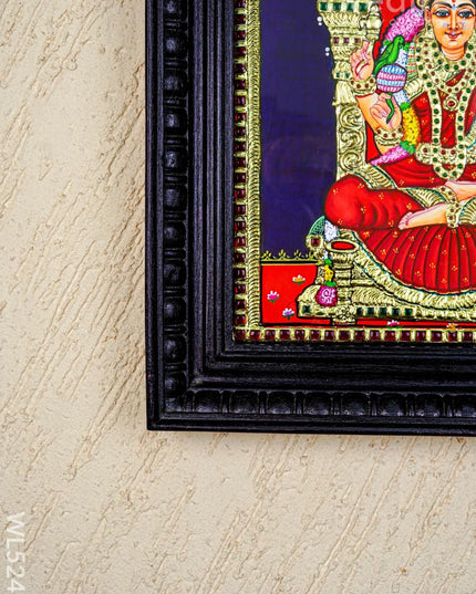 Tanjore Painting - Kamatchi - Flat (Gold foil) - 15x12 inch - WL5245 - Tanjore Painting