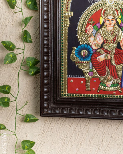 Tanjore Painting - Kamatchi - Flat (Gold foil) - 15x12 inch - WL5245 - Tanjore Painting
