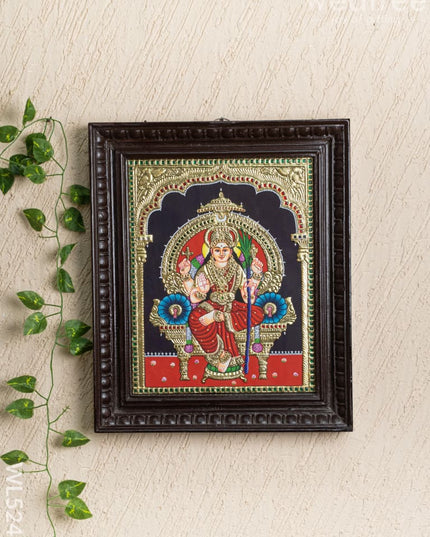 Tanjore Painting - Kamatchi - Flat (Gold foil) - 15x12 inch - WL5245 - Tanjore Painting