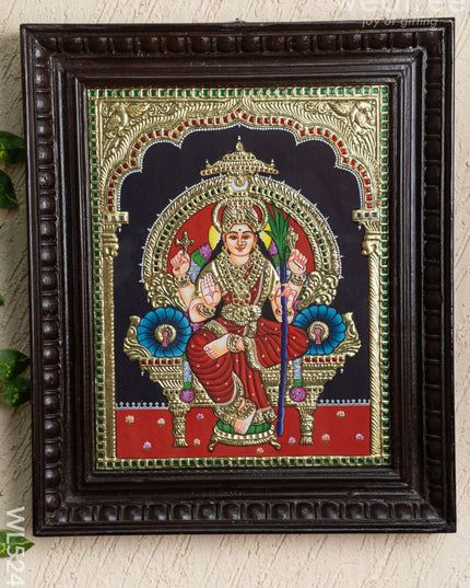 Tanjore Painting - Kamatchi - Flat (Gold foil) - 15x12 inch - WL5245 - Tanjore Painting